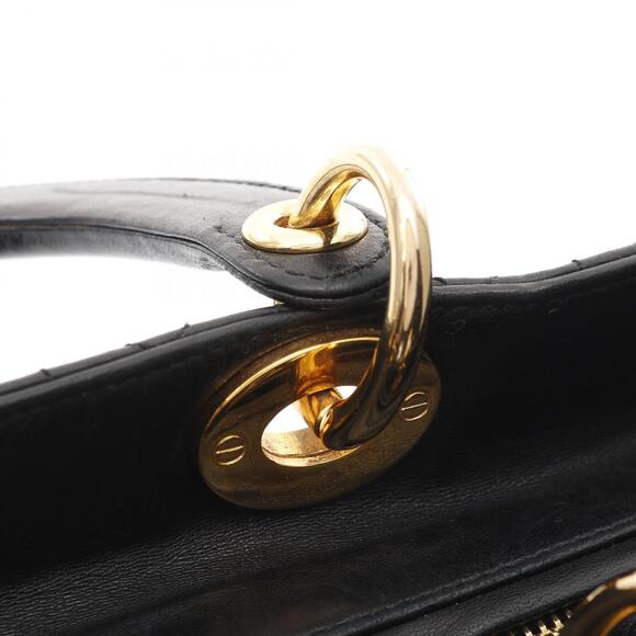 Christian Dior Lady Dior Cannage Handbag Leather Black - Picture 7 of 10